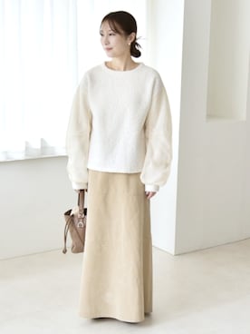 「アイテム（その他トップス）」を使った、穂坂さん（レディース・156cm）の冬コーディネート