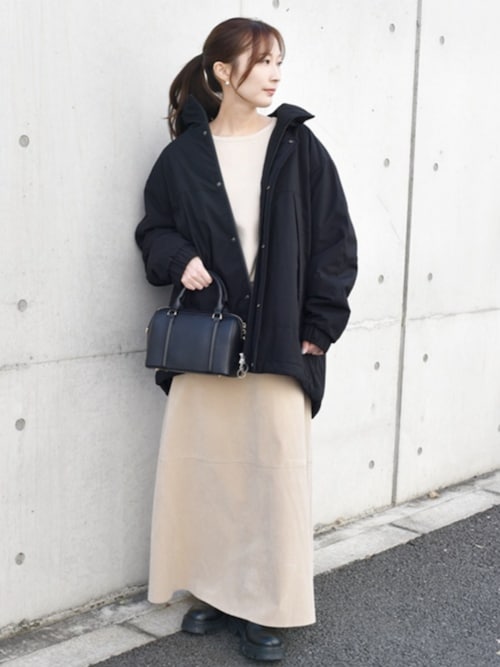 セール】quaranciel:〈撥水加工〉中綿 スタンドカラー ダブル ジップ