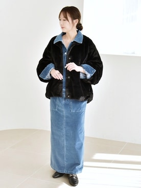 「SHIPS」｜穂坂さん（レディース・156cm）の秋コーディネート