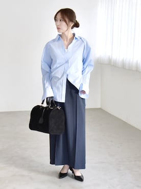 「Iラインスカート」｜穂坂さん（レディース・156cm）の春コーディネート
