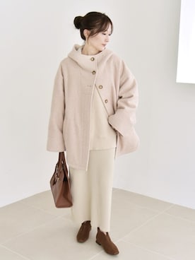 「SHIPS」｜穂坂さん（レディース・156cm）の秋コーディネート