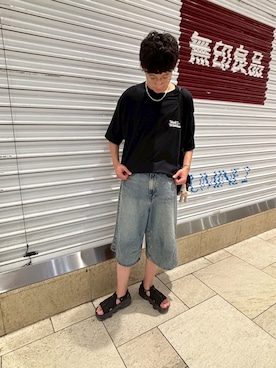 「アイテム（サンダル）」を使った、わたくんさん（メンズ・180cm）の夏コーディネート