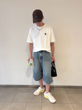 「アイテム（キャップ）」を使った、わたくんさん（メンズ・180cm）の夏コーディネート