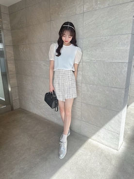 「Onitsuka Tiger（オニツカタイガー）のアイテム」を使った、MIKIさん（レディース・163cm）の夏コーディネート