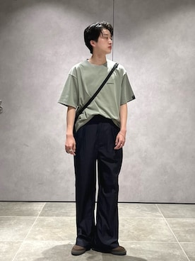 「MERRELL（メレル）のアイテム」を使った、山田さん（メンズ・162cm）の夏コーディネート