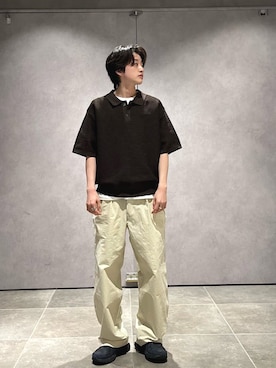 「SHIPS（シップス）のアイテム（パンツ）」を使った、山田さん（メンズ・162cm）の春コーディネート