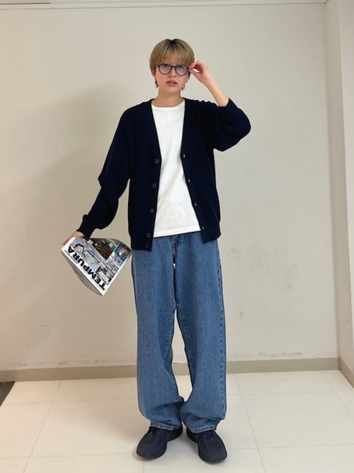 SHIPS: 奥山メリヤス Vネック カーディガン（カーディガン/ボレロ