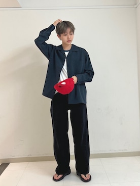 「バギーパンツ」｜山田さん（メンズ・162cm）の夏コーディネート