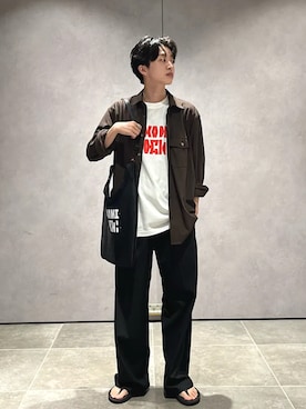 「SHIPS（シップス）のアイテム（バッグ）」を使った、山田さん（メンズ・162cm）の夏コーディネート