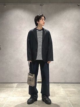 「SHIPS（シップス）のアイテム（ジャケット/アウター）」を使った、山田さん（メンズ・162cm）の春コーディネート