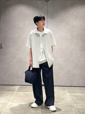 「SHIPS（シップス）のアイテム（バッグ）」を使った、山田さん（メンズ・162cm）の夏コーディネート