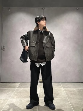 「SHIPS」｜山田さん（メンズ・162cm）の冬コーディネート