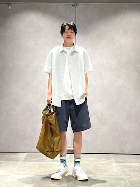 「SHIPS（シップス）のアイテム（バッグ）」を使った、山田さん（メンズ・162cm）の夏コーディネート