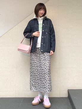 「シップス」｜「アイテム（デニムジャケット）」を使った、kokoroさん（レディース・169cm）の秋コーディネート