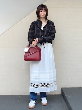 「アイテム（インナーウェア/肌着）」を使った、kokoroさん（レディース・169cm）の秋コーディネート