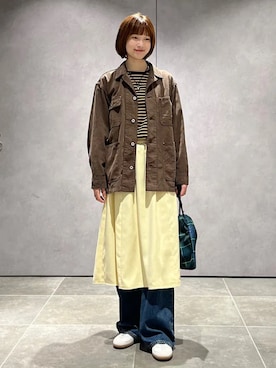 「ギャザースカート」｜kokoroさん（レディース・169cm）の秋コーディネート