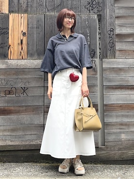 「アイテム（財布）」を使った、kokoroさん（レディース・169cm）の夏コーディネート