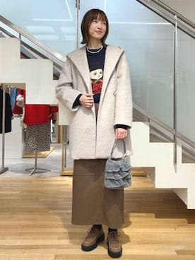 「アイテム（モカシン/デッキシューズ）」を使った、kokoroさん（レディース・169cm）の秋コーディネート