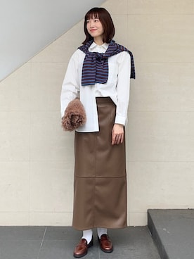 「ORCIVAL（オーシバル）のアイテム（Tシャツ/カットソー）」を使った、kokoroさん（レディース・169cm）の秋コーディネート