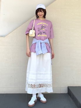 「アイテム（キーホルダー）」を使った、kokoroさん（レディース・169cm）の夏コーディネート