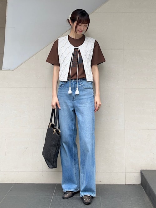 【✨️45R✨️美品✨️】コットンフリンジベスト ✨️45R✨️美品✨️】コットンフリンジベスト