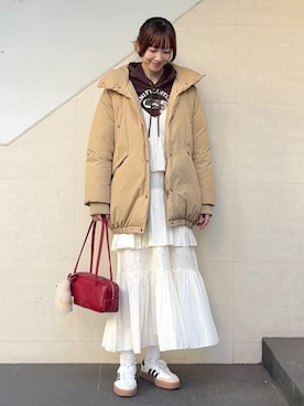 「アイテム（キーホルダー）」を使った、kokoroさん（レディース・169cm）の冬コーディネート