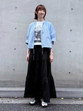 「半袖Ｔシャツ」｜kokoroさん（レディース・169cm）の夏コーディネート