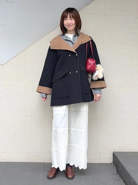 「eness（エネス）のアイテム」を使った、kokoroさん（レディース・169cm）の冬コーディネート