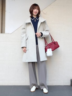 「SHIPS」｜「アイテム（ジャケット/アウター）」を使った、kokoroさん（レディース・169cm）の冬コーディネート