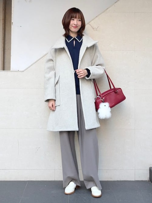 SHIPS any: カシミヤ ミックス スタンドカラー ミドル コート（その他