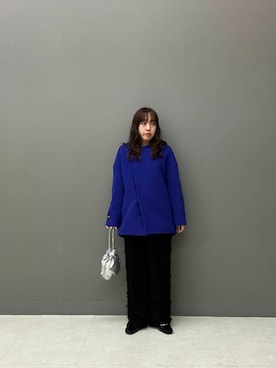 「冬の差し色コーデ」｜ayane nishiさん（レディース・155cm）の冬コーディネート