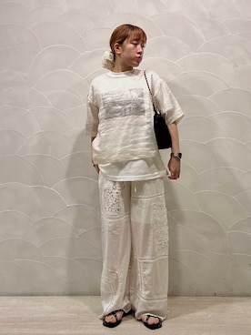 「シルク」｜ayane nishiさん（レディース・155cm）の夏コーディネート