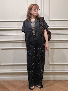 「アイテム（タンクトップ）」を使った、ayane nishiさん（レディース・155cm）の夏コーディネート