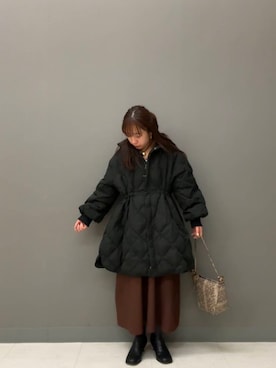 「アイテム（その他雑貨）」を使った、ayane nishiさん（レディース・155cm）の冬コーディネート