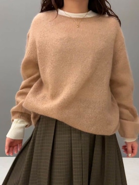 「URBAN RESEARCH ROSSO WOMEN（アーバンリサーチ　ロッソ）のFavorible　Horseshoe necklace（ネックレス）」を使った、ayane nishiさん（レディース・155cm）の冬コーディネート