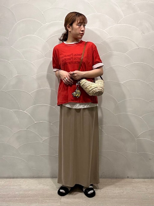 『2サイズ展開』キュプラサテンストレートスカート