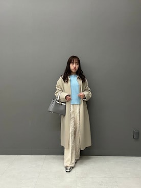「冬の差し色コーデ」｜「アイテム（ジャケット/アウター）」を使った、ayane nishiさん（レディース・155cm）の冬コーディネート