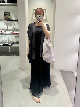 「URBAN RESEARCH（アーバンリサーチ）のアイテム（ワンピース）」を使った、ayane nishiさん（レディース・155cm）の夏コーディネート