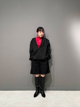 「CHIGNON（シニヨン）のアイテム（アクセサリー）」を使った、ayane nishiさん（レディース・155cm）の秋コーディネート