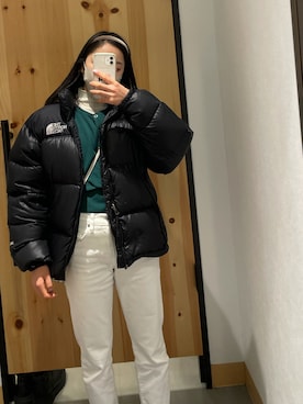 「THE NORTH FACE（ザノースフェイス）のザ・ノース・フェイス メンズダウンジャケット / ヌプシジャケット（ダウンジャケット/コート）」を使った、mariさん（レディース・159cm）の冬コーディネート