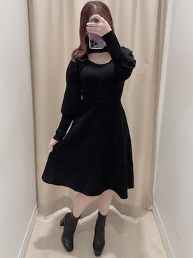 「DIANA」｜「アイテム（ワンピース/ドレス）」を使った、Naomi🤍さん（レディース・152cm）の冬コーディネート