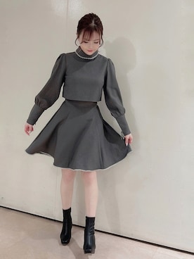 「DIANA」｜「アイテム（ワンピース/ドレス）」を使った、Naomi🤍さん（レディース・152cm）の冬コーディネート