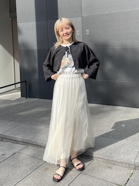 「アイテム（その他トップス）」を使った、suemikanさん（レディース・156cm・20代）の夏コーディネート
