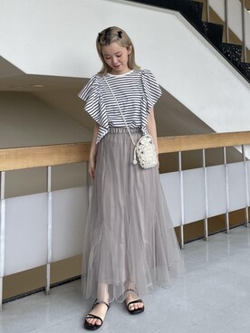 「GIA14190」｜suemikanさん（レディース・156cm）の夏コーディネート