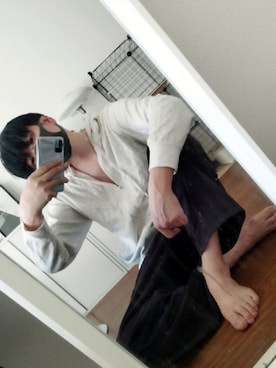 「部屋着」｜ゅ ぅ  さん（メンズ・179cm）の夏コーディネート