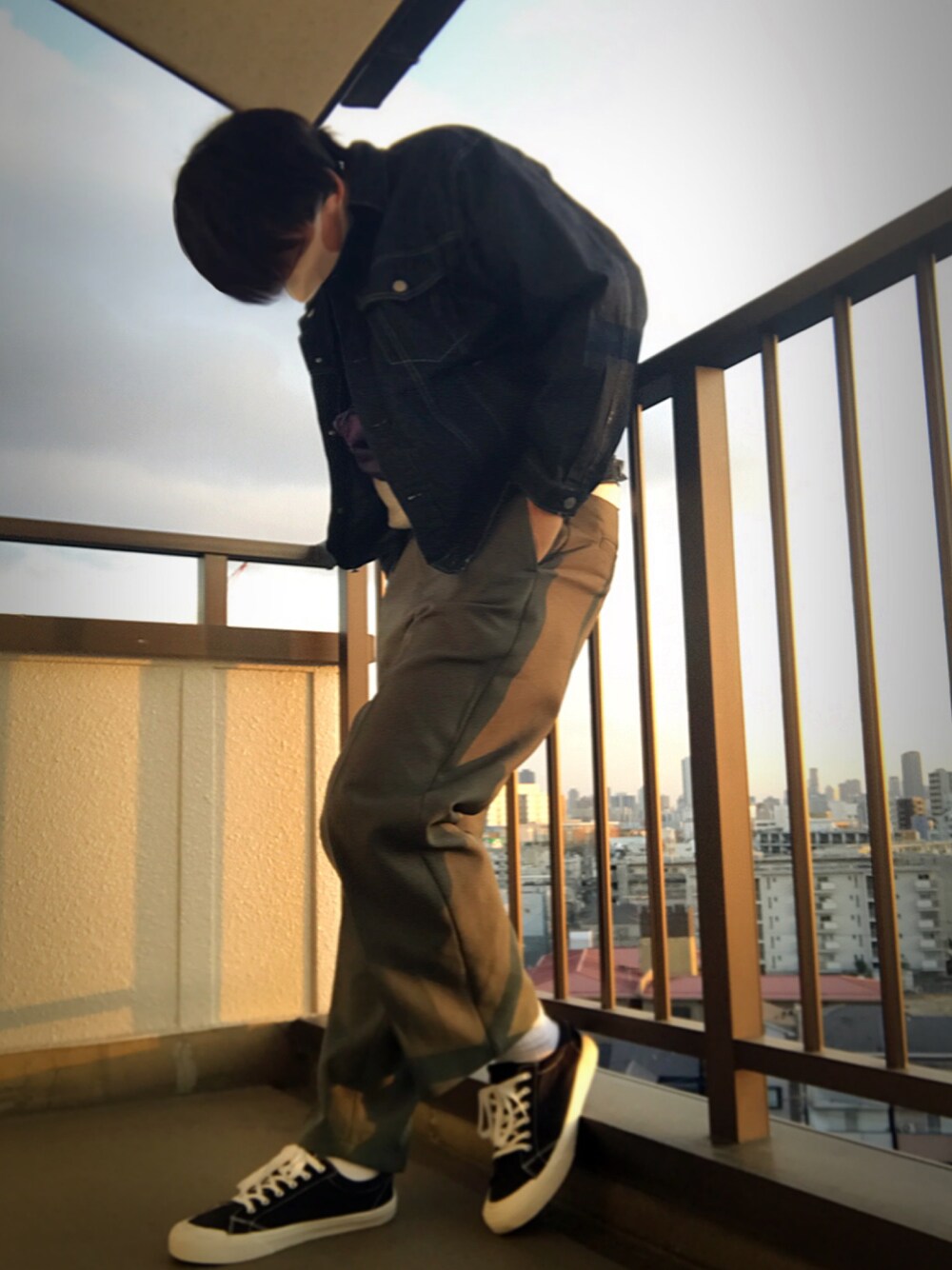 「お洒落さんとつながりたい、GUコーデ、UNIQLO」｜「GUのアイテム（デニムジャケット、ブルー系）」を使った、ゅ ぅ  さん（メンズ・180cm）の冬コーディネートの1枚目の写真