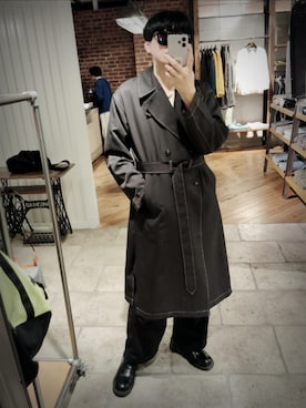 「RAGEBLUE（レイジブルー）のアイテム（トレンチコート）」を使った、ゅ ぅ  さん（メンズ・180cm）の春コーディネート