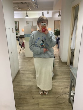 「Simplicite（サンプリシテ）のアイテム（スカート）」を使った、sayakaさん（レディース・159cm）の冬コーディネート