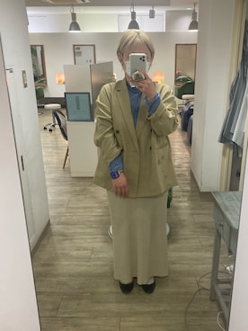 「FREAK'S STORE（フリークスストア）のアイテム（テーラードジャケット）」を使った、sayakaさん（レディース・159cm）の春コーディネート
