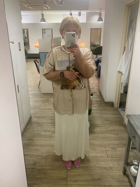 「Kastane（カスタネ）のアイテム（その他シューズ）」を使った、sayakaさん（レディース・159cm）の春コーディネート